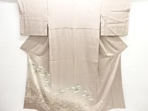 浜辺風景模様刺繍一つ紋色留袖